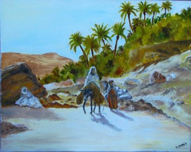 Painting titled "Une Balade dans le…" by Doria Boukheroufa, Original Artwork