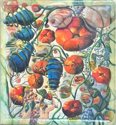 Картина под названием "A world of my making" - Dorienne Carmel, Подлинное произведение искусства, Масло Установлен на Деревя…