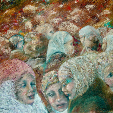 Pintura intitulada "Chit Chat" por Dorienne Carmel, Obras de arte originais, Óleo