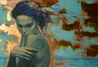 Painting titled "Hraboring Dreams" by Dorina Costras, Original Artwork, Acrylic