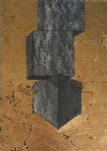 Картина под названием "Pile ou face II" - Dorine Knecht, Подлинное произведение искусства, Пастель