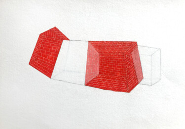 Dessin intitulée "Collées serrées" par Dorine Knecht, Œuvre d'art originale, Pastel Monté sur Carton