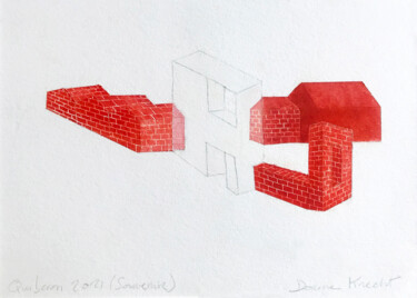 Рисунок под названием "Quiberon 2021 (Souv…" - Dorine Knecht, Подлинное произведение искусства, Пастель Установлен на картон