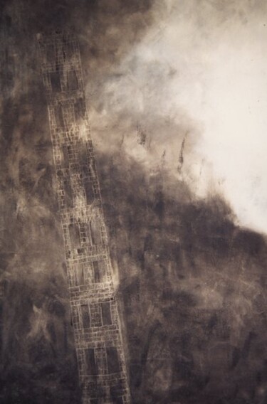 Pintura titulada "La tour qui penche" por Dorine Knecht, Obra de arte original, Pastel