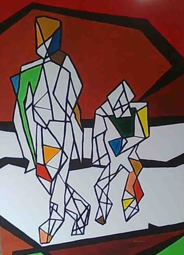 Peinture intitulée "DUORBORG" par Dorin Zahariuc (DorinZ), Œuvre d'art originale, Huile Monté sur Châssis en bois