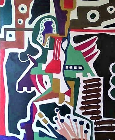 Peinture intitulée "ERMINIOS" par Dorin Zahariuc (DorinZ), Œuvre d'art originale, Huile Monté sur Châssis en bois