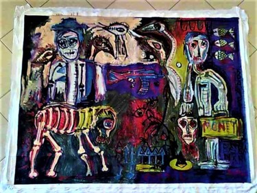Peinture intitulée "FIN-ANNCIAR" par Dorin Zahariuc (DorinZ), Œuvre d'art originale, Acrylique Monté sur Châssis en bois