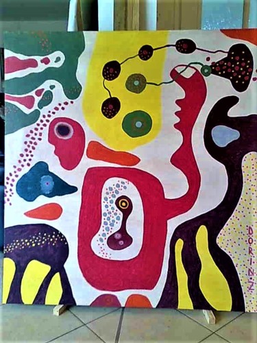 Peinture intitulée "AMADEAQ" par Dorin Zahariuc (DorinZ), Œuvre d'art originale, Huile Monté sur Châssis en bois