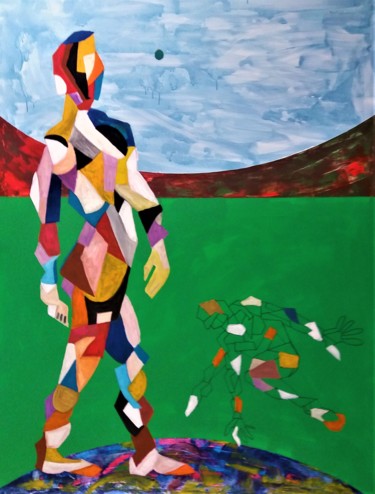 Peinture intitulée "PROTEUS" par Dorin Zahariuc (DorinZ), Œuvre d'art originale, Huile