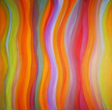 Malerei mit dem Titel ""Glückliche Wege"" von Doris Michaelis, Original-Kunstwerk, Acryl Auf Keilrahmen aus Holz montiert