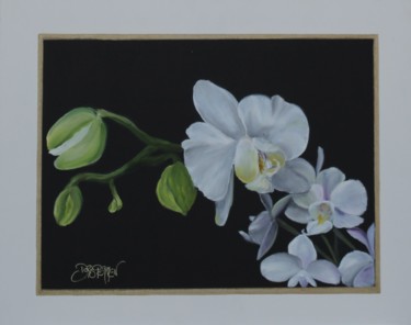 Malerei mit dem Titel "Orchidee" von Doris Perren, Original-Kunstwerk, Öl
