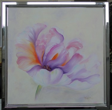 Malerei mit dem Titel "Tulpe" von Doris Perren, Original-Kunstwerk, Öl