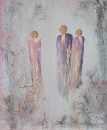 Malerei mit dem Titel "Figuren" von Doris Perren, Original-Kunstwerk, Acryl