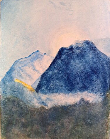 Ζωγραφική με τίτλο "Guten Morgen" από Doris Reineking, Αυθεντικά έργα τέχνης, Ακουαρέλα