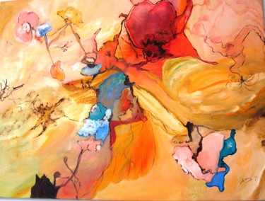 Painting titled "Poppies" by Doris Cohen, Original Artwork