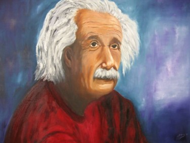 Painting titled "Einstein's Zen" by Doris Cohen, Original Artwork