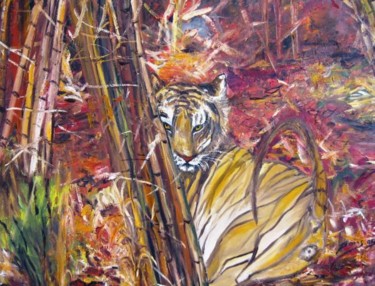 Painting titled "The Tiger" by Doris Cohen, Original Artwork