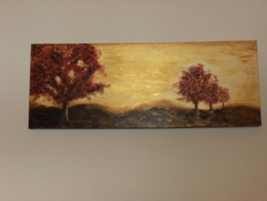 Painting titled "gardens of gold (1)" by Doris Pace, Original Artwork, Oil