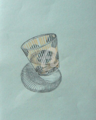 Drawing titled "verre 2" by Madorssane, Original Artwork, Other