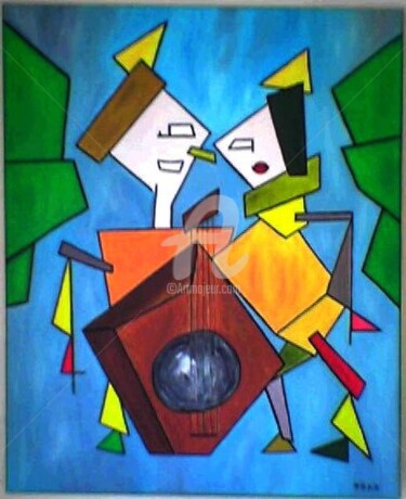 Peinture intitulée "sur un air de musiq…" par Madorssane, Œuvre d'art originale