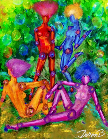 Digitale Kunst mit dem Titel "Colorful windows ma…" von Doron B, Original-Kunstwerk, Digitale Malerei