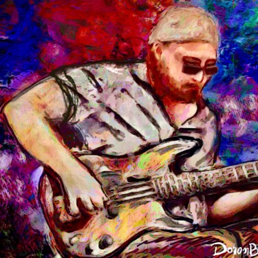 Digital Arts titled "Bass guitariste" by Doron B, Original Artwork, 2D Digital Work