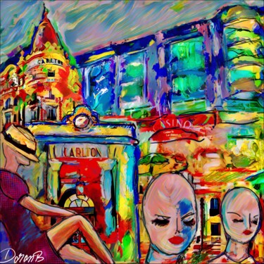 Digitale Kunst mit dem Titel "Casino Cannes Crois…" von Doron B, Original-Kunstwerk, 2D digitale Arbeit