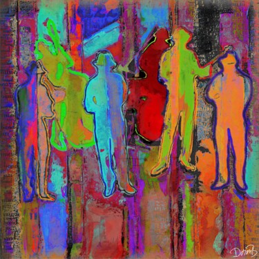 Arts numériques intitulée "Jazz quartet" par Doron B, Œuvre d'art originale, Photo montage