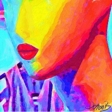 Digital Arts titled "Demi profil" by Doron B, Original Artwork, Digital Painting