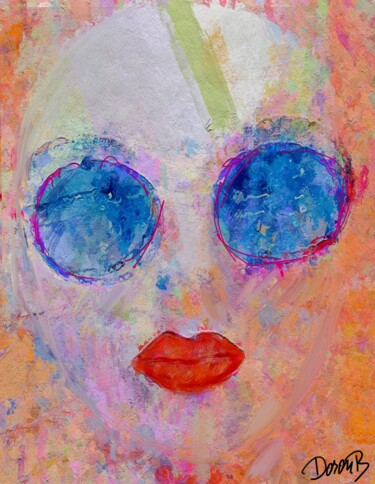 Digital Arts titled "Femme aux lunette b…" by Doron B, Original Artwork, Digital Painting