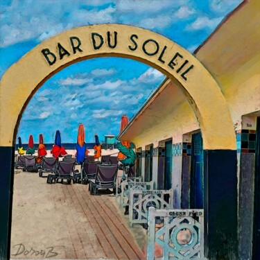 Digital Arts titled "Deauville plage" by Doron B, Original Artwork, Digital Collage
