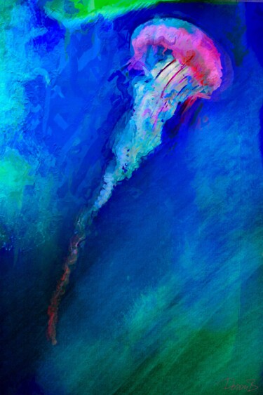 Arts numériques intitulée "La méduse" par Doron B, Œuvre d'art originale, Peinture numérique