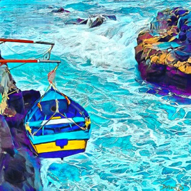 Arts numériques intitulée "Au dessus des vagues" par Doron B, Œuvre d'art originale, Peinture numérique