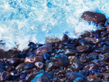 Fotografía titulada "Un bord de mer roch…" por Doron B, Obra de arte original, Fotografía manipulada