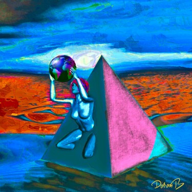 Digital Arts titled "La fille de la pyra…" by Doron B, Original Artwork, Digital Collage