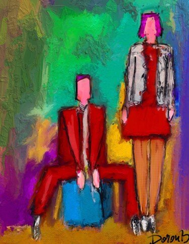 Arts numériques intitulée "ELLE ET LUI" par Doron B, Œuvre d'art originale, Collage numérique