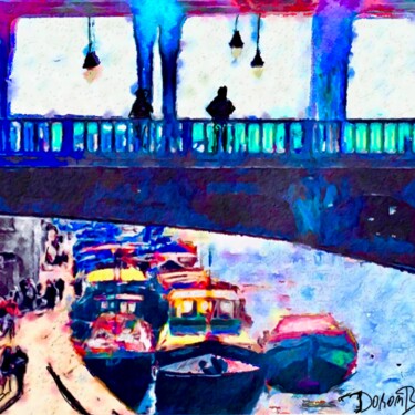 Digitale Kunst mit dem Titel "Sous le pont Bir-Ha…" von Doron B, Original-Kunstwerk, Digitale Malerei