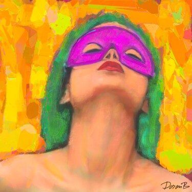 Arts numériques intitulée "Dalia masqué" par Doron B, Œuvre d'art originale, Peinture numérique