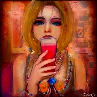 Digital Arts titled "Un cocktail non alc…" by Doron B, Original Artwork, Digital Painting