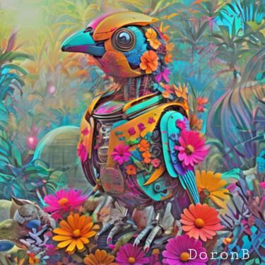 Digital Arts titled "L'oiseau Ciouf-Ciouf" by Doron B, Original Artwork, AI generated image