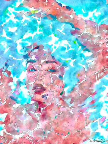 「Under water」というタイトルのデジタルアーツ Doron Bによって, オリジナルのアートワーク, デジタルコラージュ