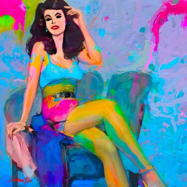 Arte digital titulada "Girl with yellow ny…" por Doron B, Obra de arte original, Pintura Digital