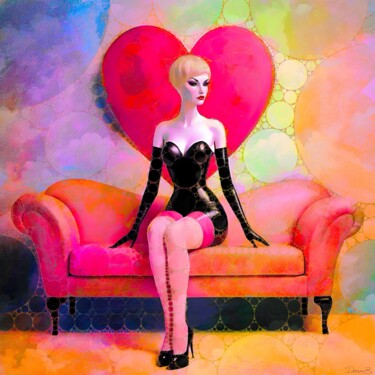 Arte digitale intitolato "A big red heart" da Doron B, Opera d'arte originale, Pittura digitale
