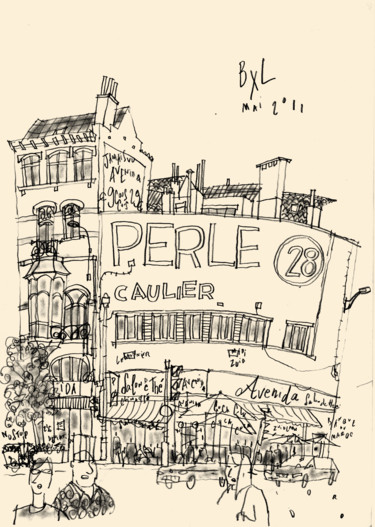 Dessin intitulée "Perle 28" par Philippe Doro, Œuvre d'art originale, Crayon
