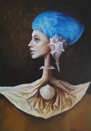 Картина под названием "Musa" - Dorota Leniec-Lincow, Подлинное произведение искусства, Масло