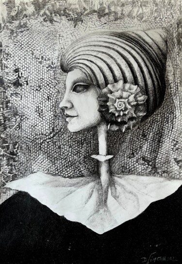 Dibujo titulada "Serie Musa marina" por Dorota Leniec-Lincow, Obra de arte original, Tinta