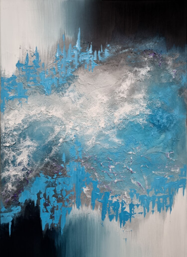 Peinture intitulée "Blue emotions" par Dorota Radzimińska, Œuvre d'art originale, Acrylique