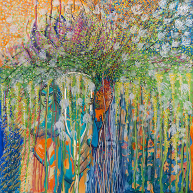 Картина под названием "Eden" - Dorota Szpil, Подлинное произведение искусства, Темпера
