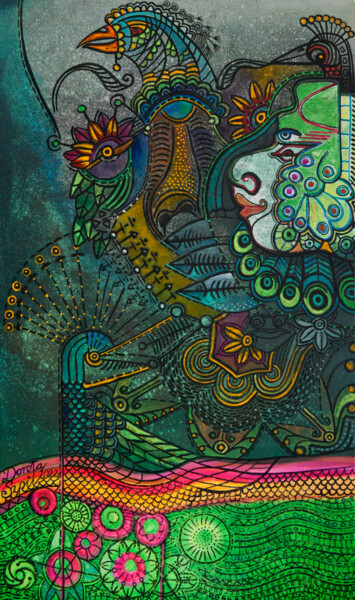 "Czas snu / Dreamtime" başlıklı Tablo Dorota Szpil tarafından, Orijinal sanat, Zamklı boya