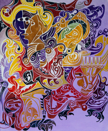 "Smok" başlıklı Tablo Dorota Szpil tarafından, Orijinal sanat, Zamklı boya Ahşap Sedye çerçevesi üzerine monte edilmiş